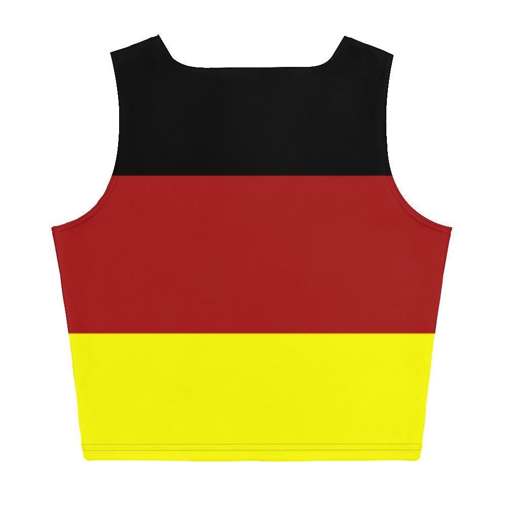 Strech Crop Top With Print Of The German Flag / Striped Crop Top / Made Of Polyester And Spandex