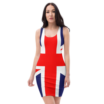 Union Jack Dress / UK Dress / British Dress / Form-fitting - YVDdesign