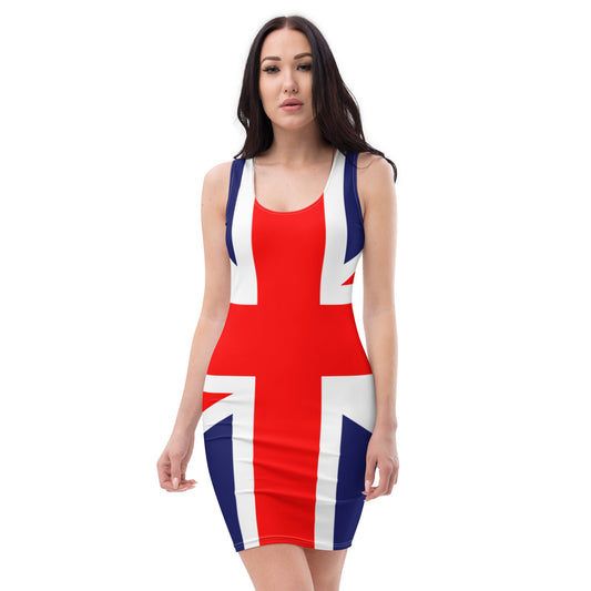 Union Jack Dress / UK Dress / British Dress / Form-fitting - YVDdesign