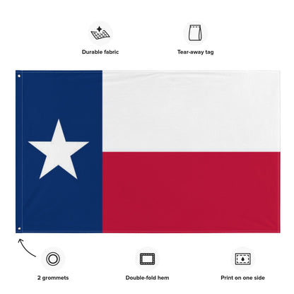 Texas Flag / Wrinkle-free / Shrink-free / Texas Flag Colors / Wall Decor