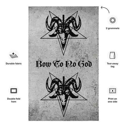 Gothic Wall Decor / Gothic Home Decor With Baphomet Print / Flag Wall Decor - YVDdesign