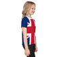 Kids Size Shirt Union Jack 2T to 7 For Girl