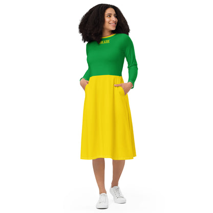 Plus Size Dress Brazil Flag / Sizes 2XS-6XL / Womens Clothing Plus Size Or Extra Small