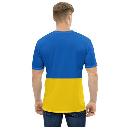 Ukraine Shirt With Colors Of The Ukrainian Flag And Coat Of Arms - YVDdesign