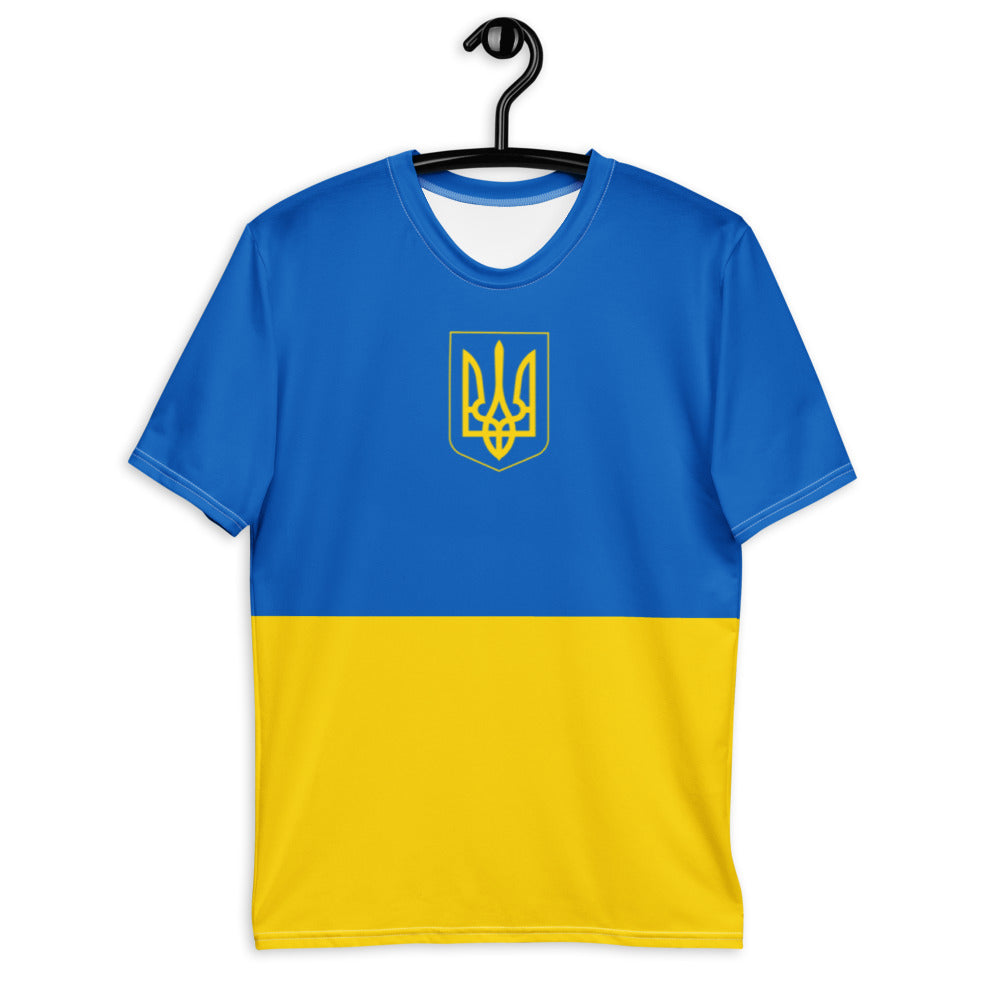 Ukraine Shirt With Colors Of The Ukrainian Flag And Coat Of Arms