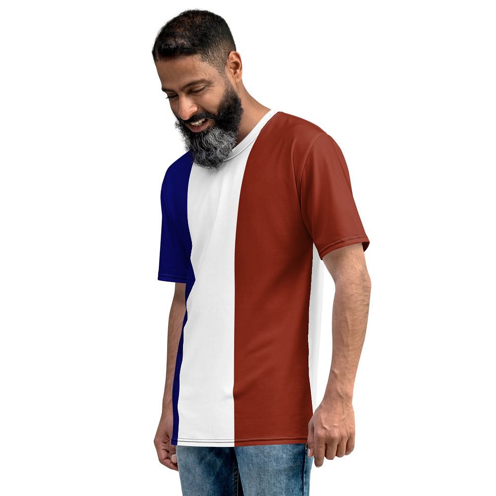 France Flag Color T-shirt For Men / Tricolore French Shirt / Soccer Gift