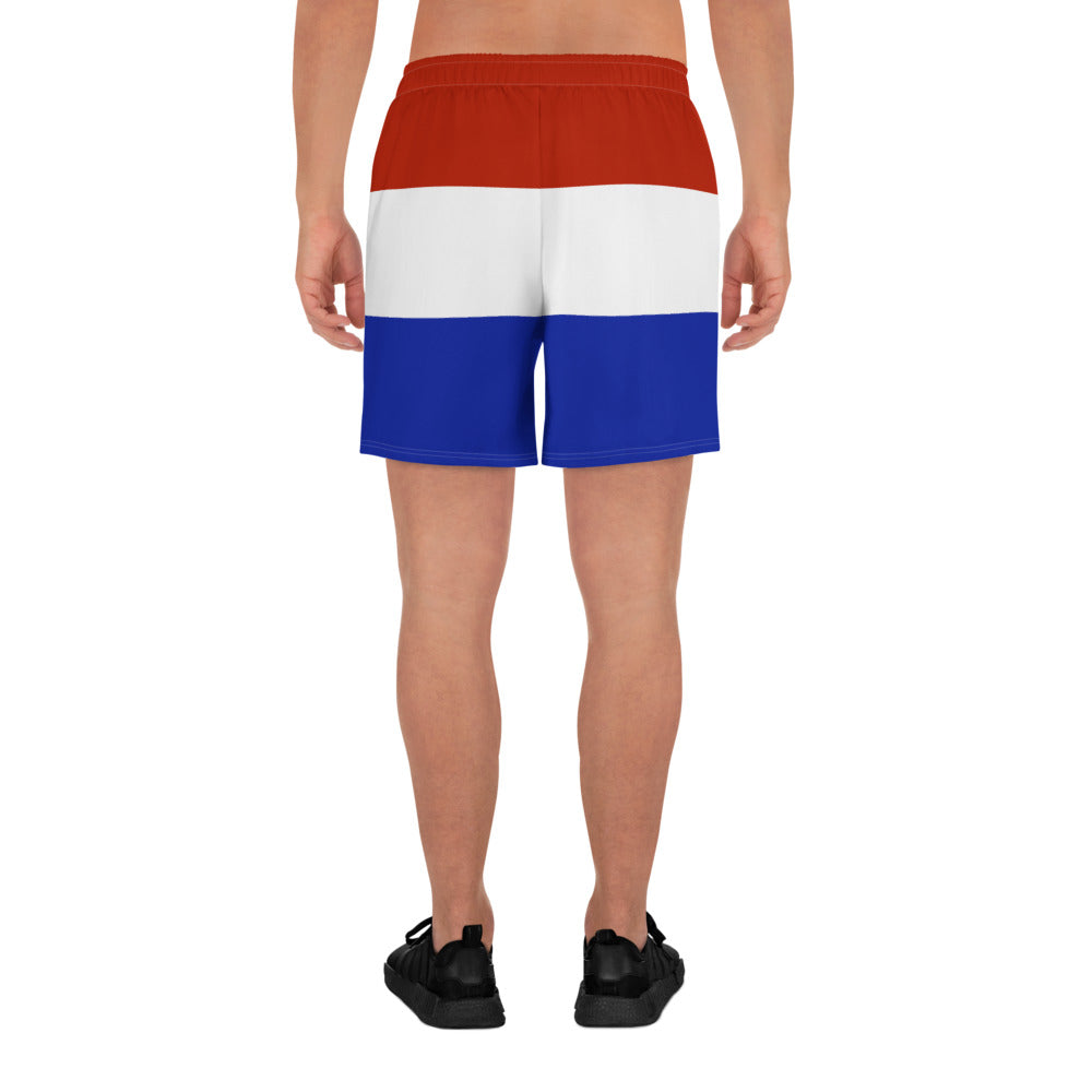 The Netherlands Flag Color Shorts / Long Mens Short / The Netherlands Gift / Eco Friendly