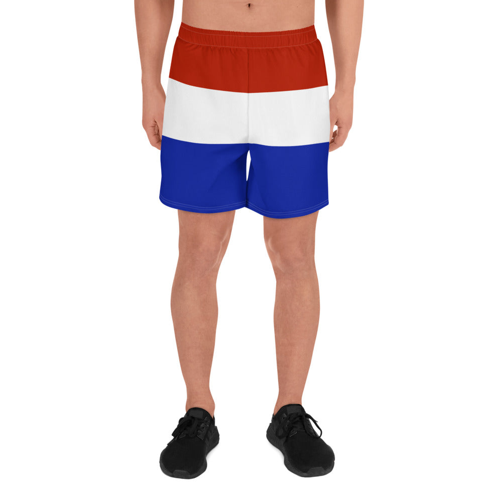 Pantalones cortos de color de la bandera de los Países Bajos / Cortos largos para hombres / Regalo de los Países Bajos / Ecológico