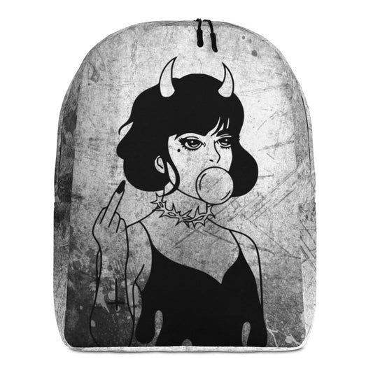 Cute Goth Backpack / Middle Finger Backpack / Gift For Naughty Girls / Grunge Style - YVDdesign