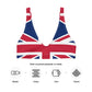 Gerecycled polyester bikinitop Union Jack Uk / Eco-vriendelijke badkleding