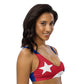 Cuba Flag Print Bikini Top / Recycled Padded Bikini Top - YVDdesign