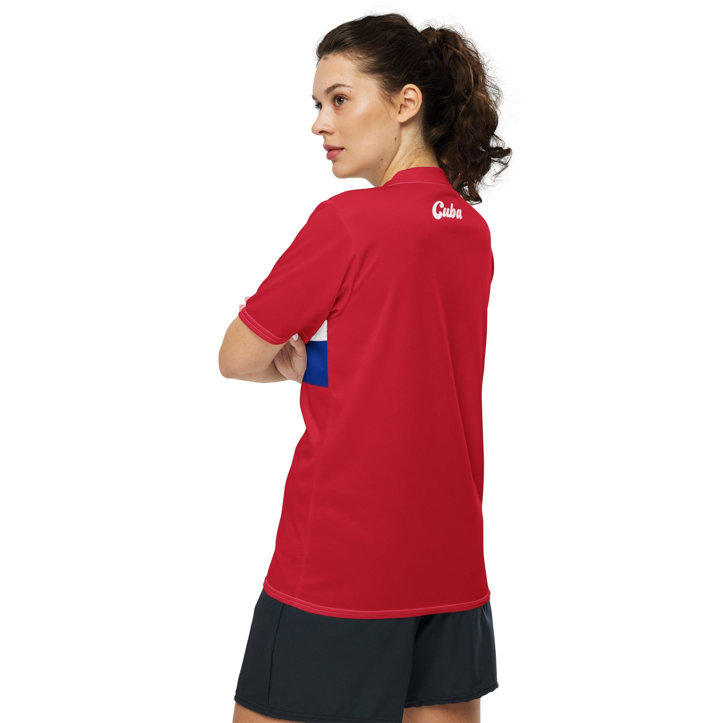 back side Cuba Flag Recycled Polyester Unisex Sports Jersey Sizes 2XS - 6XL