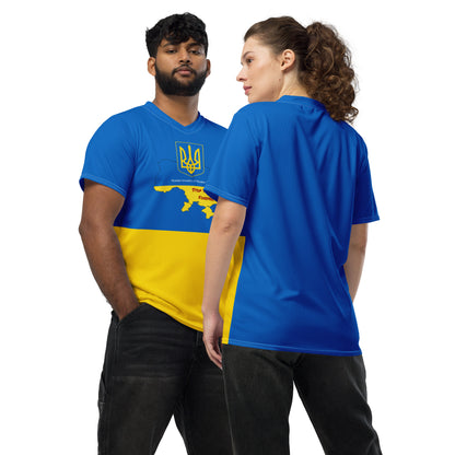 Ukraine Flag Recycled Polyester Unisex Sports Jersey Sizes 2XS - 6XL