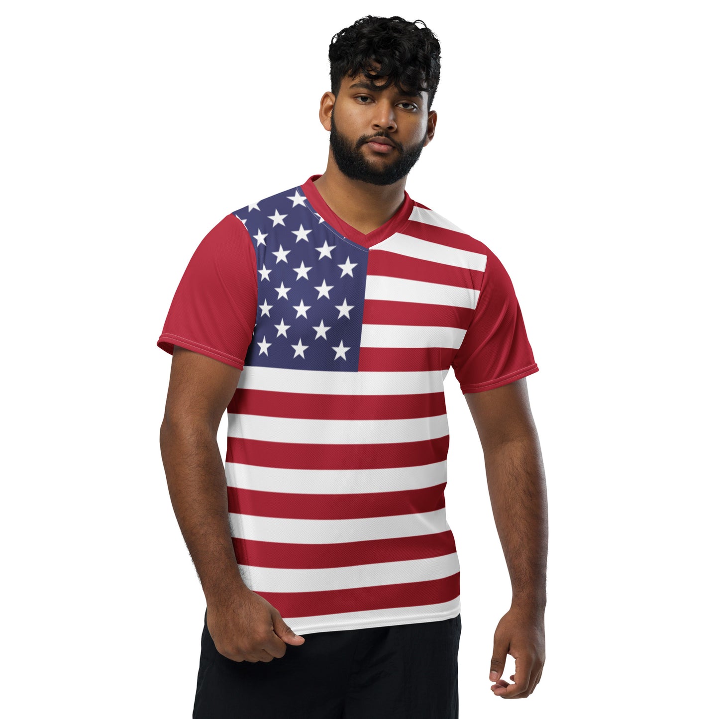 USA Flag Recycled Polyester Unisex Sports Jersey Sizes 2XS - 6XL