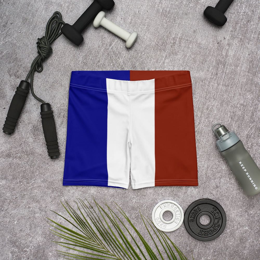 French Shorts For Women / Shorts With French Flag Print / French Color Print