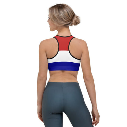 Sports Bra With The Colors Of The Netherlands /  Holland Sports Bra