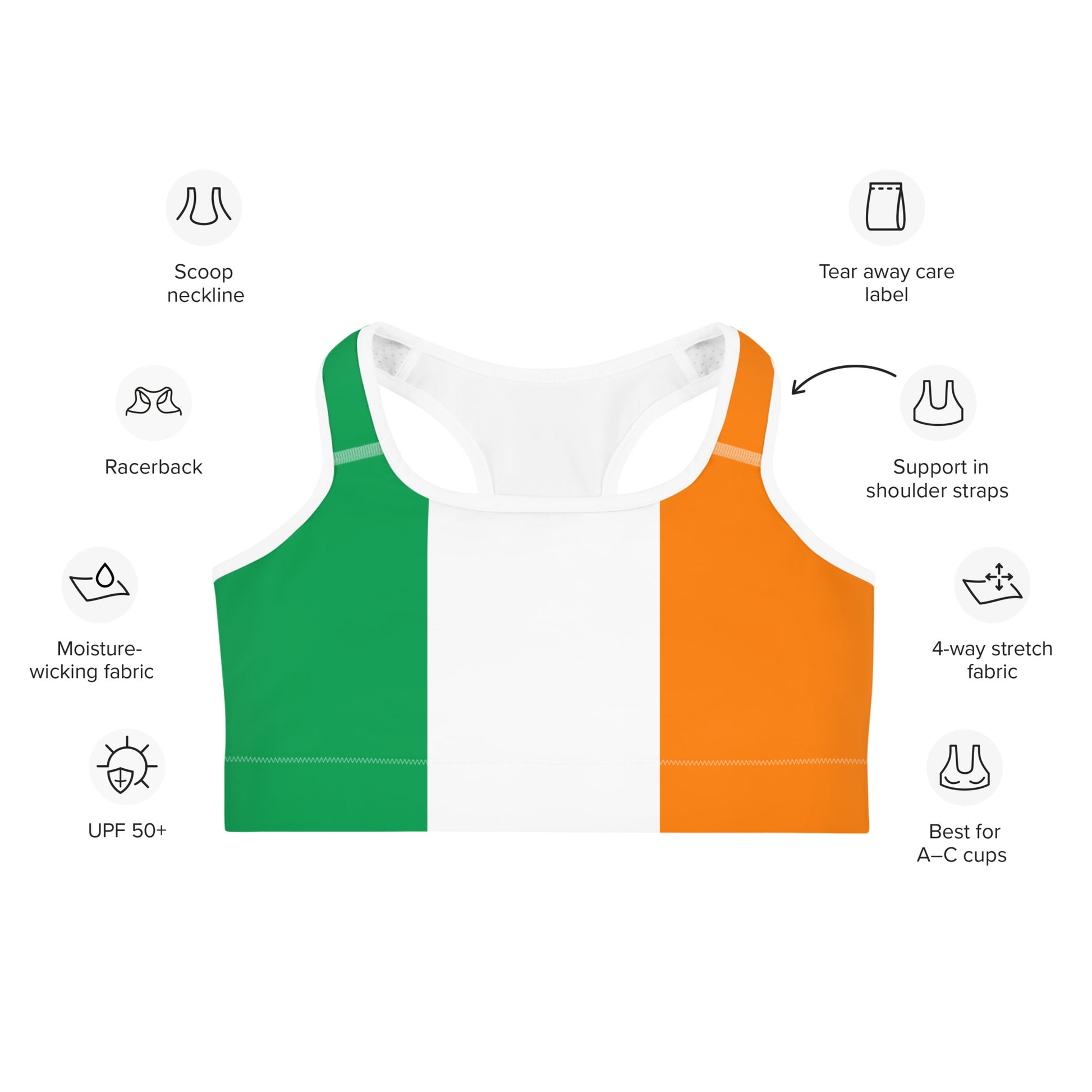 Nigeria Flag Sports bra