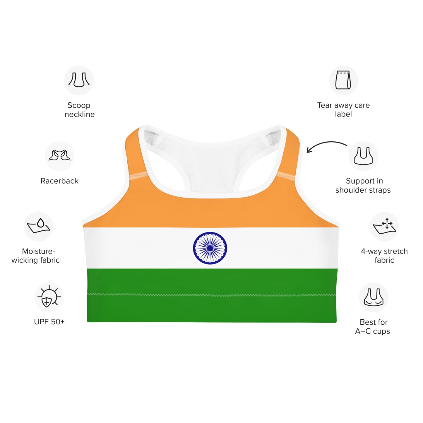 India flag sports bra