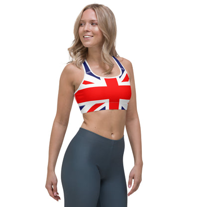 Union Jack Sports Bra / British Union Jack Flag / Patriotic Apparel