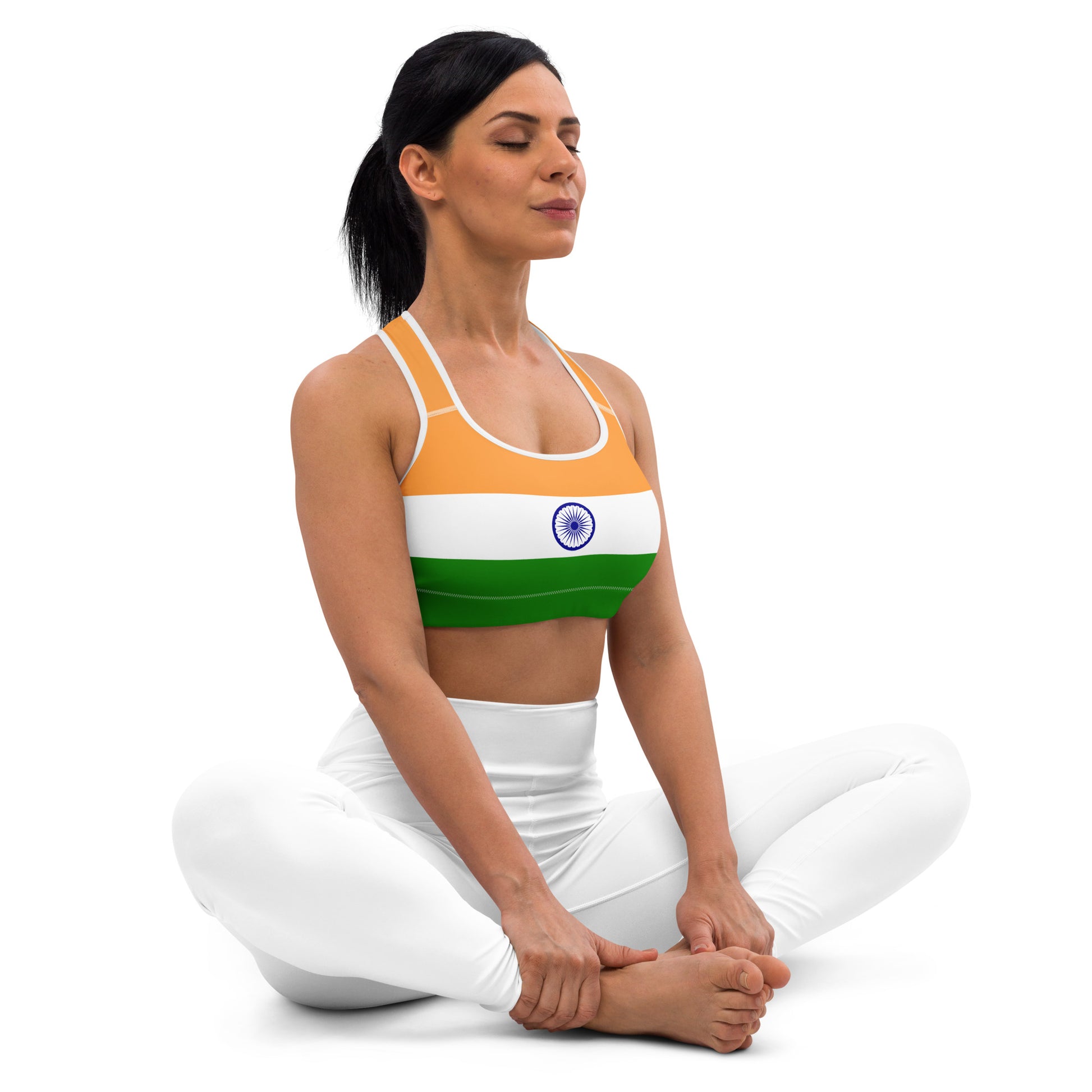 India Flag Sports Bra - Moisture-Wicking and Supportive Bra – YVDdesign