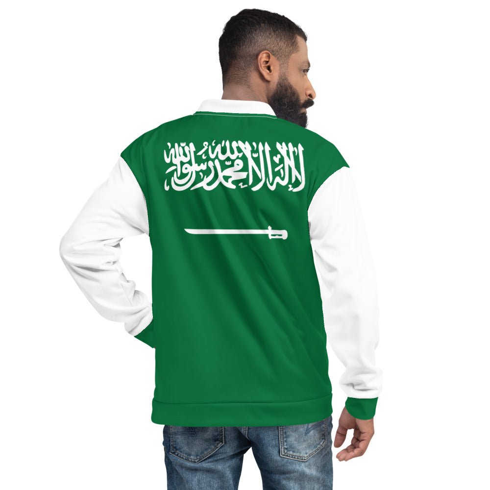 Saudi Arabia Flag Bomber Jacket For Men - YVDdesign