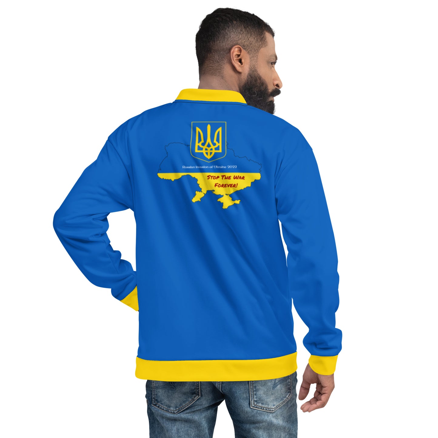 Ukraine Jacket / Unisex Bomber Jacket Ukraine Flag Colors