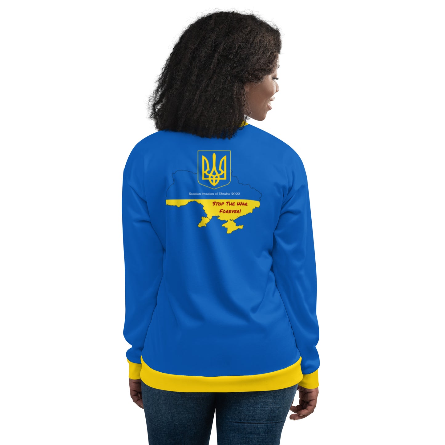 Ukraine Jacket / Unisex Bomber Jacket Ukraine Flag Colors