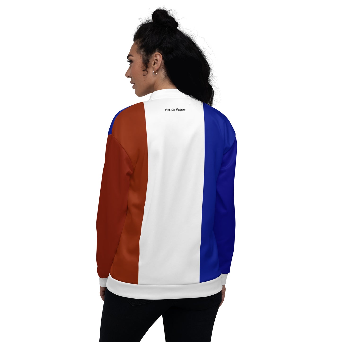 O revestimento francês/revestimento de bombardeiro com bandeira de França colore/roupa unisex