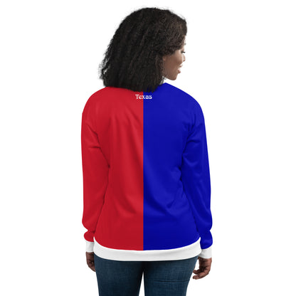 Texas Jacket / Unisex Bomber Jacket With Texas Flag Colors