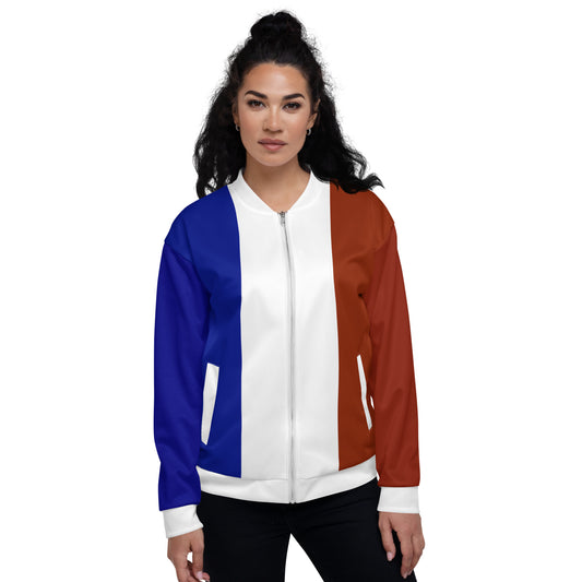 French Jacket / Bomber Jacket With France Flag Colors / Unisex Clothing