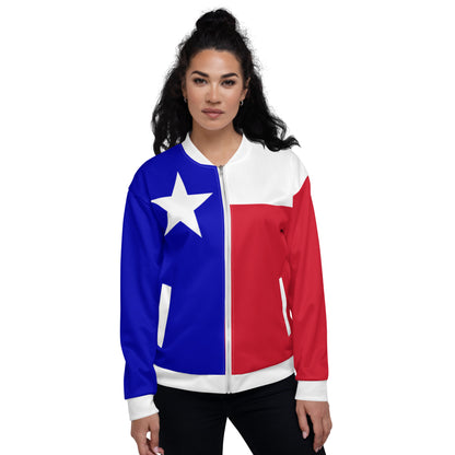 Texas Jacket / Unisex Bomber Jacket With Texas Flag Colors