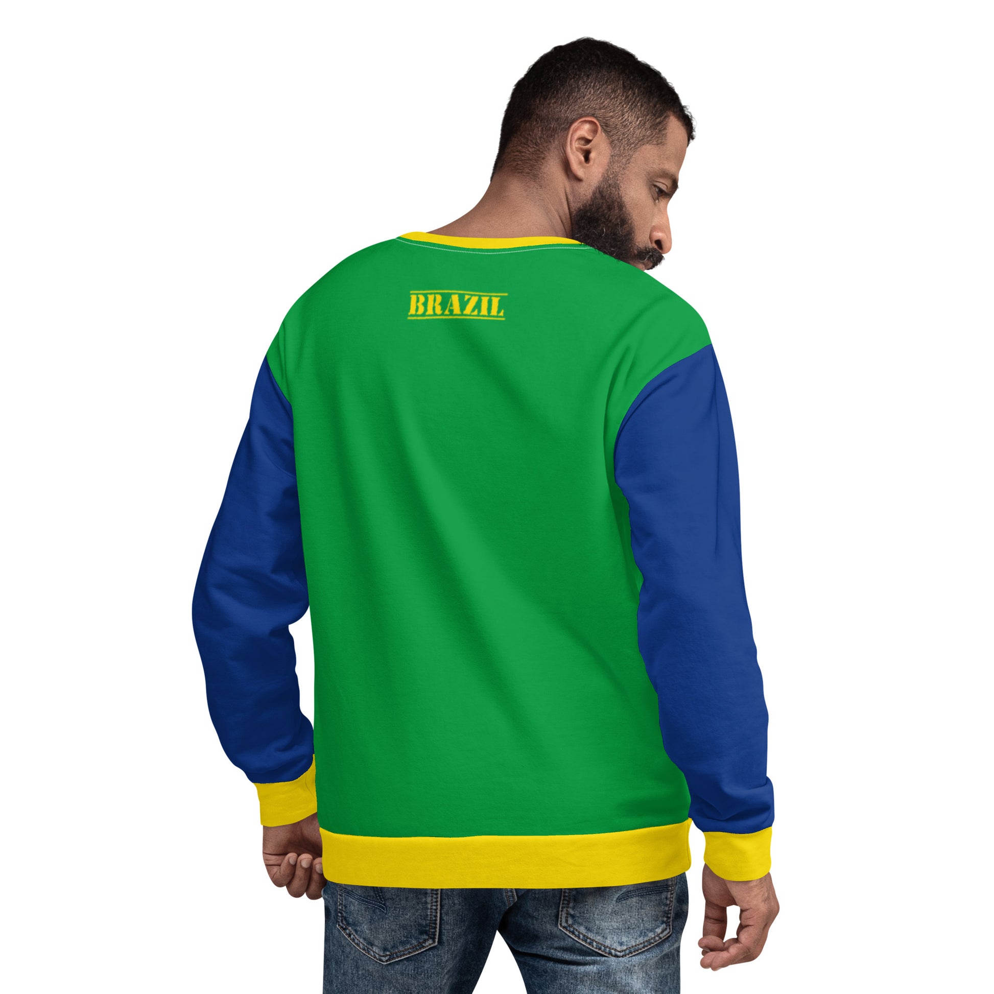Back Brazil Sweatshirt / Brazil Clothes Style / Brazilian Flag Color
