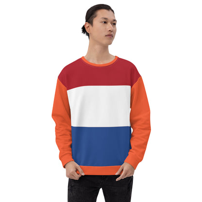 The Netherlands Clothing / Flag Sweater / Orange Sweater / The Netherlands Flag Print