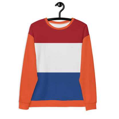 The Netherlands Clothing / Flag Sweater / Orange Sweater / The Netherlands Flag Print