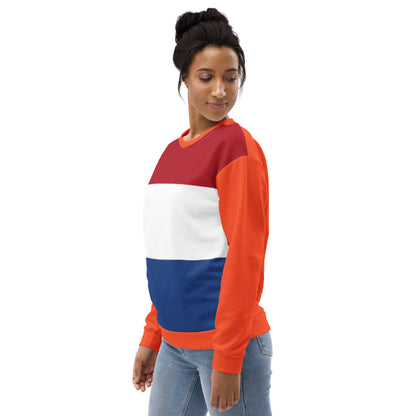 The Netherlands Clothing / Flag Sweater / Orange Sweater / The Netherlands Flag Print