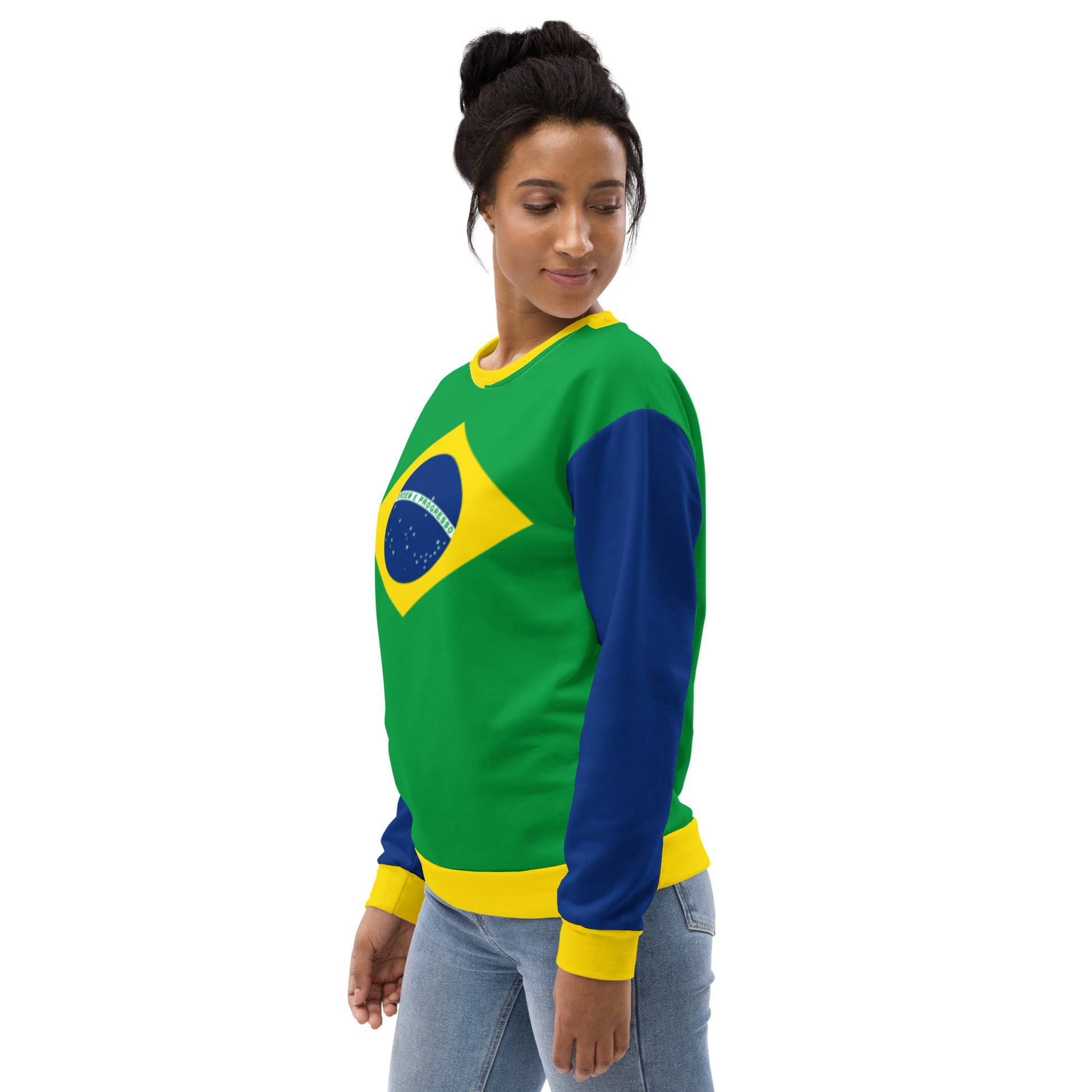 Brazil Sweatshirt / Brazil Clothes Style / Brazilian Flag Color