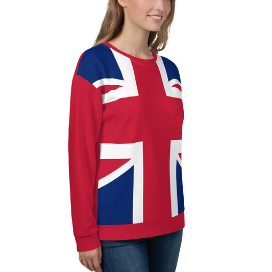 Union Jack Pullover / Britischer Union Jack / Sweatshirt mit Rundhalsausschnitt