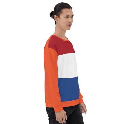 The Netherlands Clothing / Flag Sweater / Orange Sweater / The Netherlands Flag Print