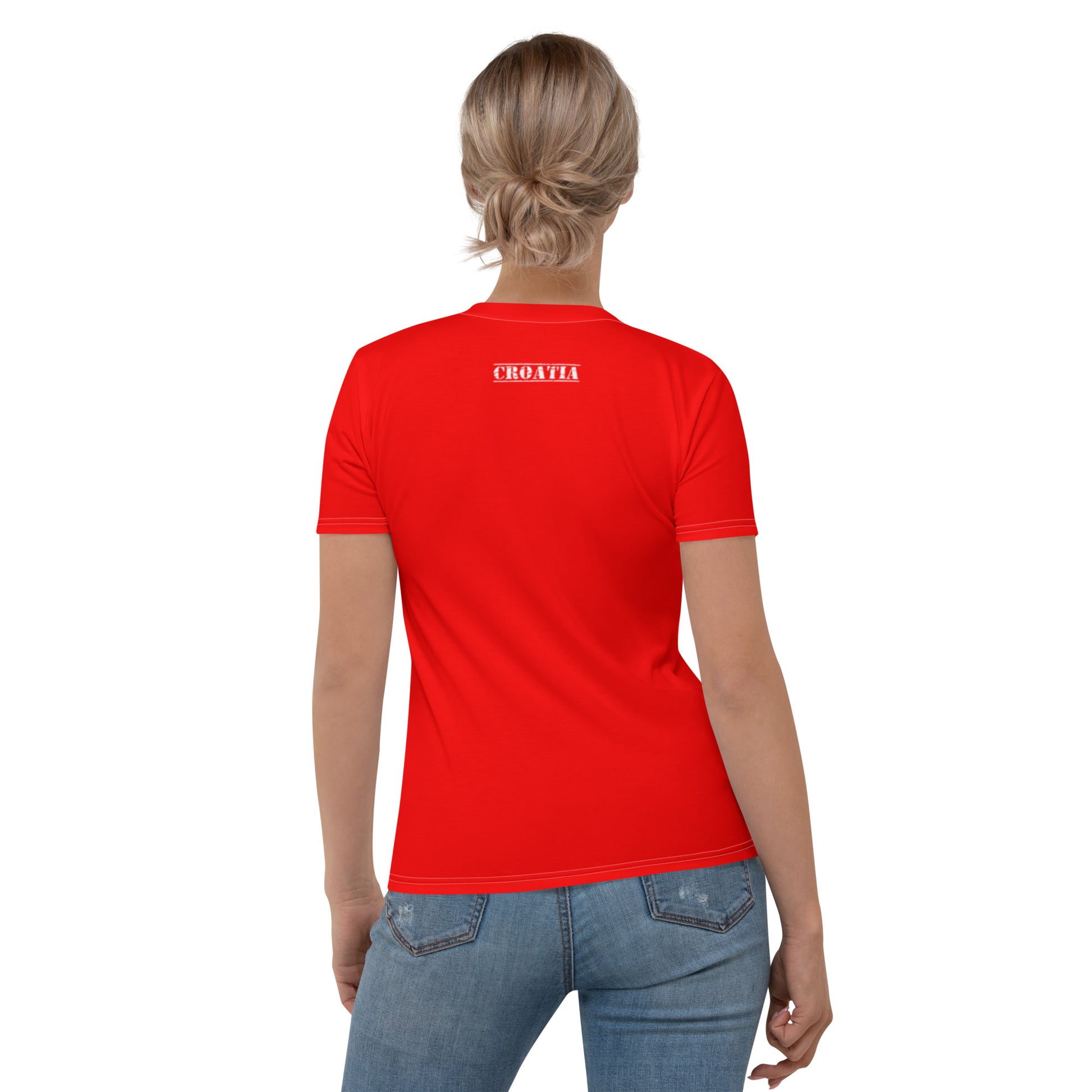 Croatian Flag Shirt / Croatia Style Clothing For Womenback Croatian Flag Shirt / Croatia Style Clothing For Women