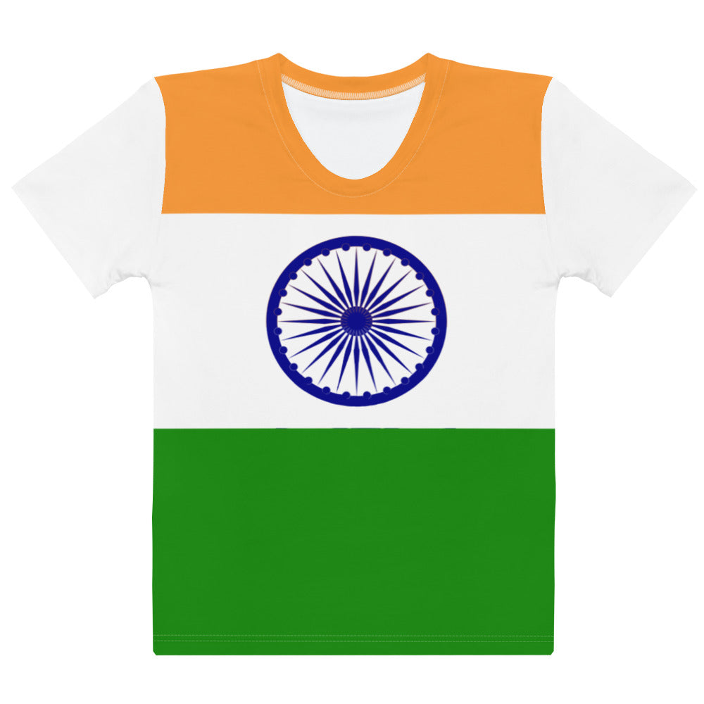 India Shirt With India Flag Colors / India Style Clothing / Women's T-Shirt