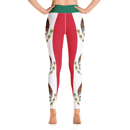 Yoga Leggings Mexico Eagle / Mexican Flag Leggings / Mexican Clothing Style / Inside Pocket