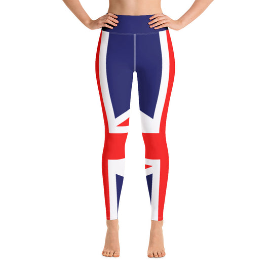 Pantalones de yoga Union Jack / Leggings de yoga / Leggings de mujer / Bolsillo interior