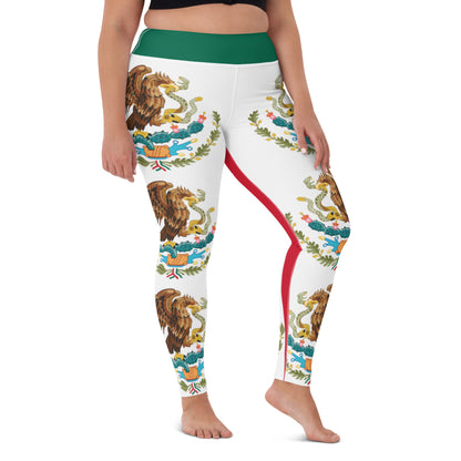 Yoga Leggings Mexico Eagle / Mexican Flag Leggings / Mexican Clothing Style / Inside Pocket