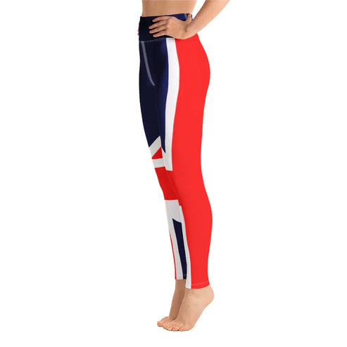 Union Jack Yoga Pants / Yoga Leggings / Women Leggings / Inside Pocket