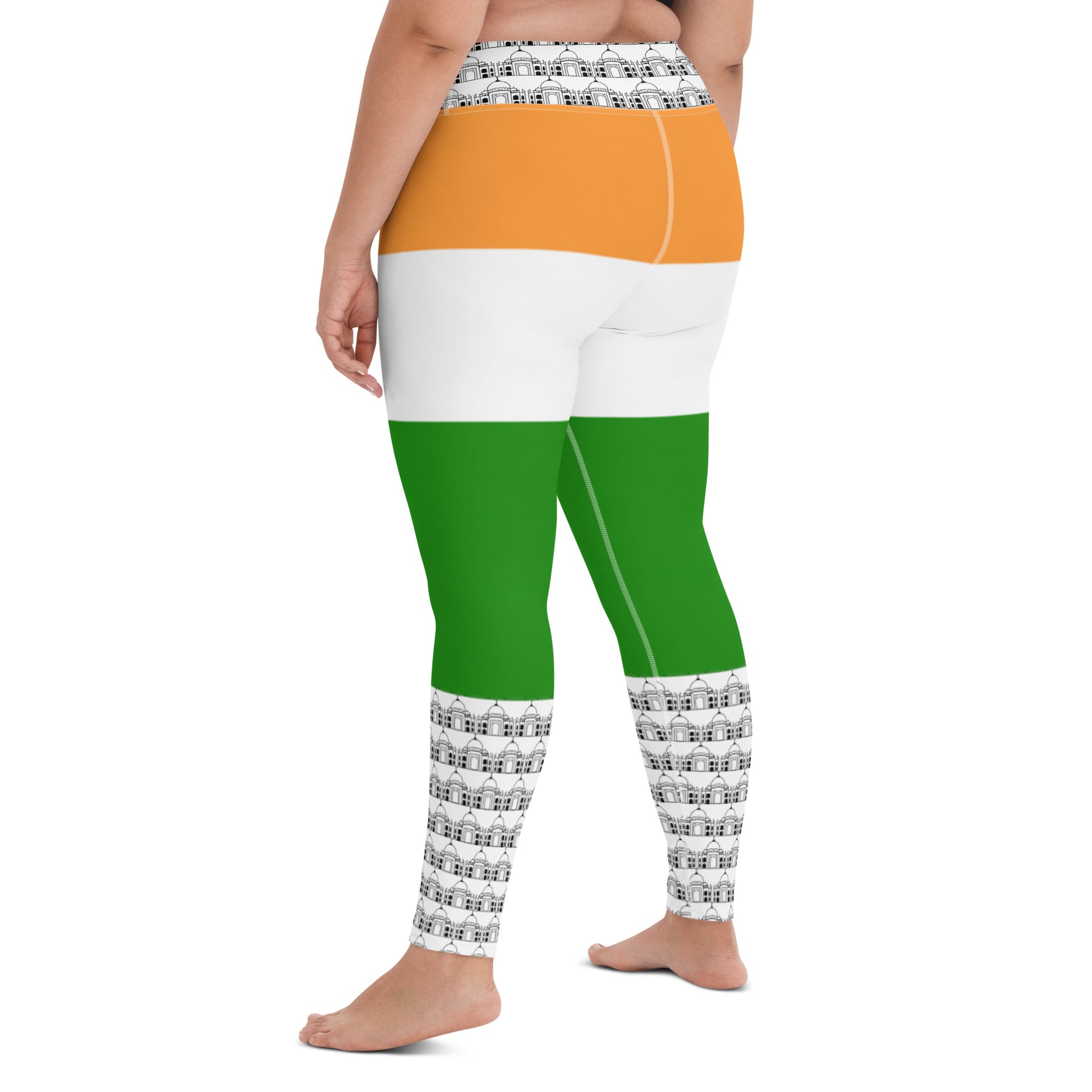 India Leggings Flag Printed Color / Indian Style Leggings For Patriotic With Inside Pocket
