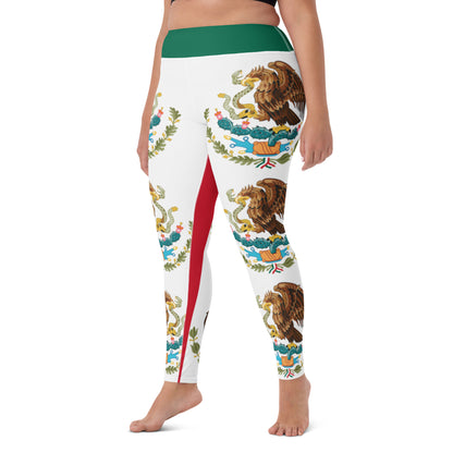 Yoga Leggings Mexico Eagle / Mexican Flag Leggings / Mexican Clothing Style / Inside Pocket