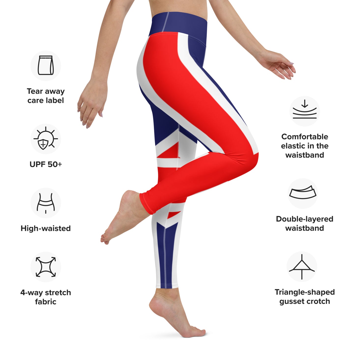 Pantaloni di Yoga Union Jack / leggings yoga / Leggings / Inside Pocket