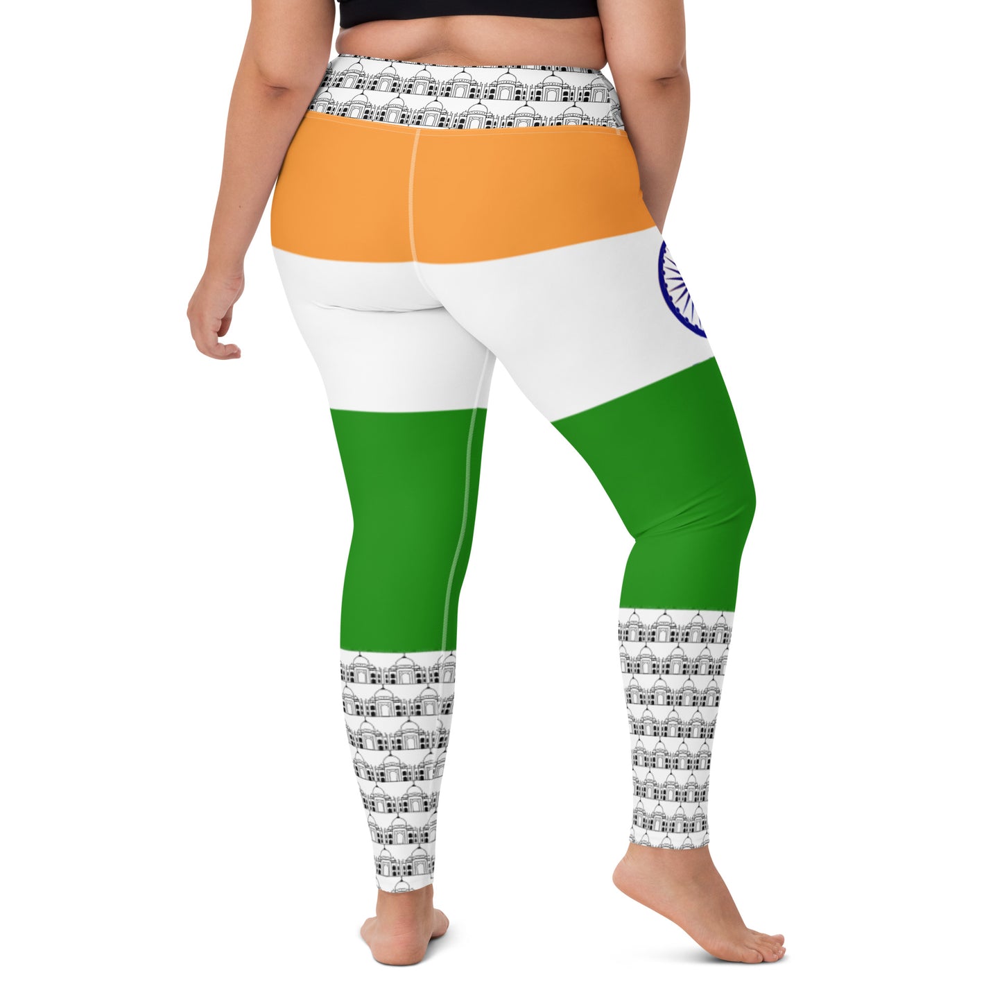 India Leggings Flag Printed Color / Indian Style Leggings For Patriotic With Inside Pocket