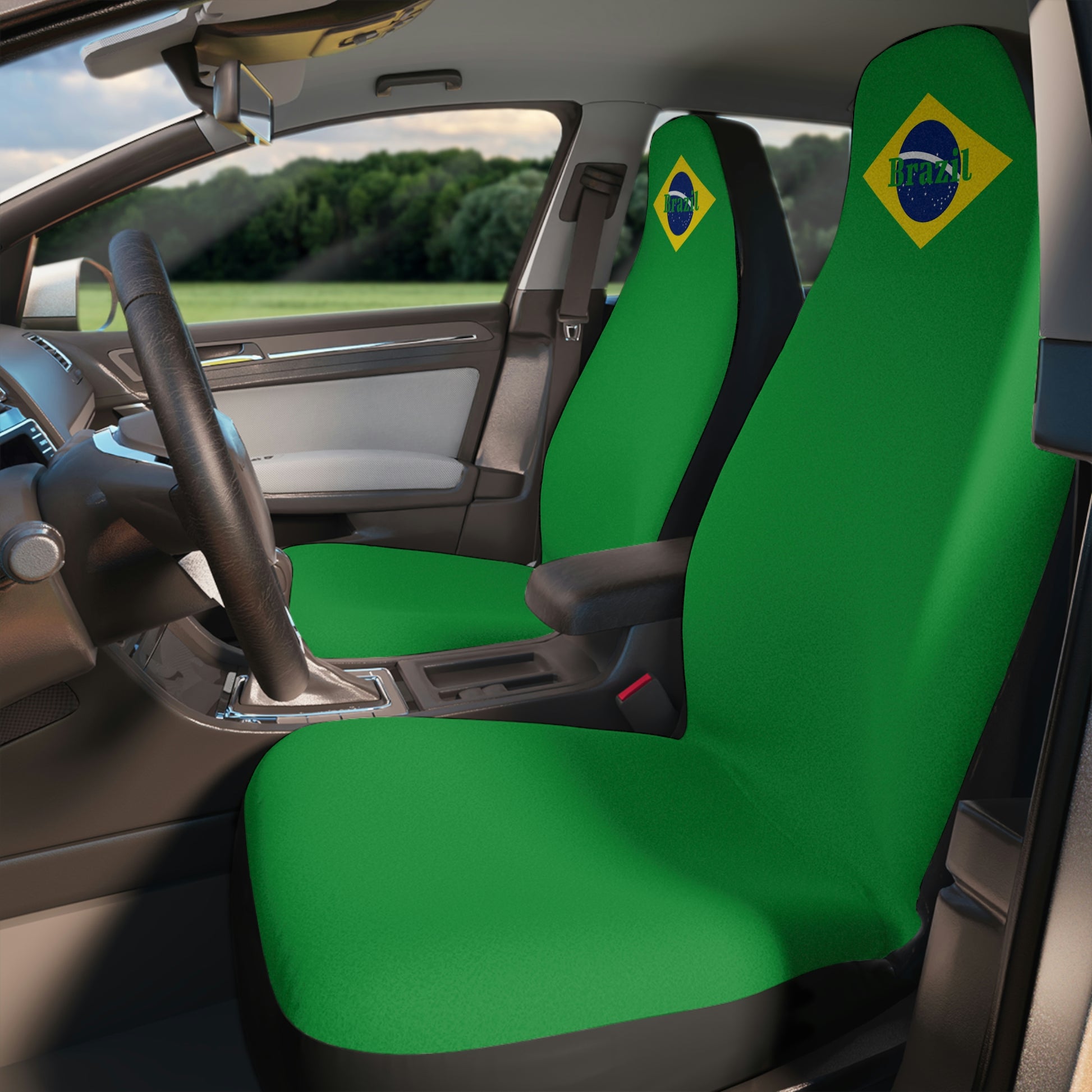 Brazil Flag Car Seat Covers Universal