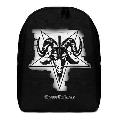 Soft Goth Backpack / Baphomet Print / Pentacle / Ankh